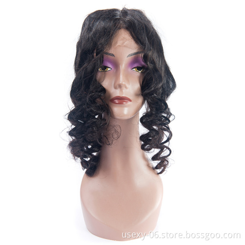 Grade 10A Cheap Human Hair Round Loose Wave 360 Lace Frontal Malaysian Virgin Hair For Black Women